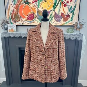 Carlisle Collection Luxe Textured Tweed Blazer – Women’s 10